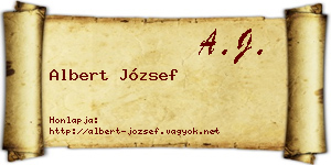 Albert József névjegykártya