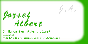 jozsef albert business card
